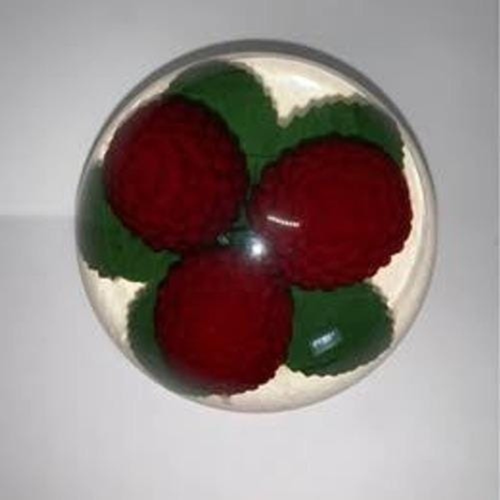Vintage Lucite fruit paperweight